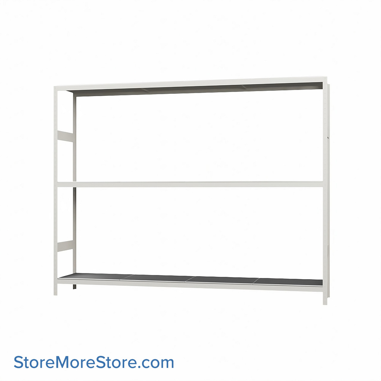 Wide Span Shelving, 96" W x 18" D x 75" H, Open - Starter, Heavy-Duty (12-Gauge), Steel, 3 Adjustable Levels