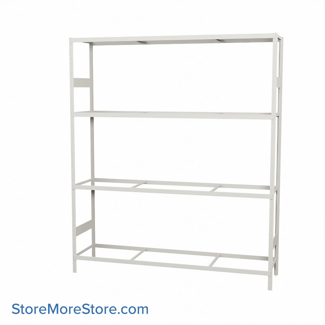 Wide Span Shelving, 72" W x 18" D x 87" H, Open - Starter, Heavy-Duty (12-Gauge), No Decking, 3 Adjustable Levels
