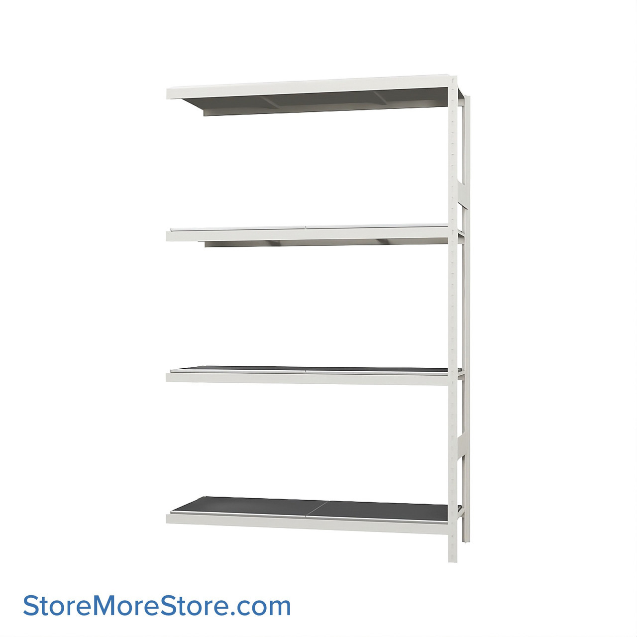 Wide Span Shelving, 48" W x 18" D x 75" H, Open - Adder, Medium-Duty (14-Gauge), Steel, 4 Adjustable Levels