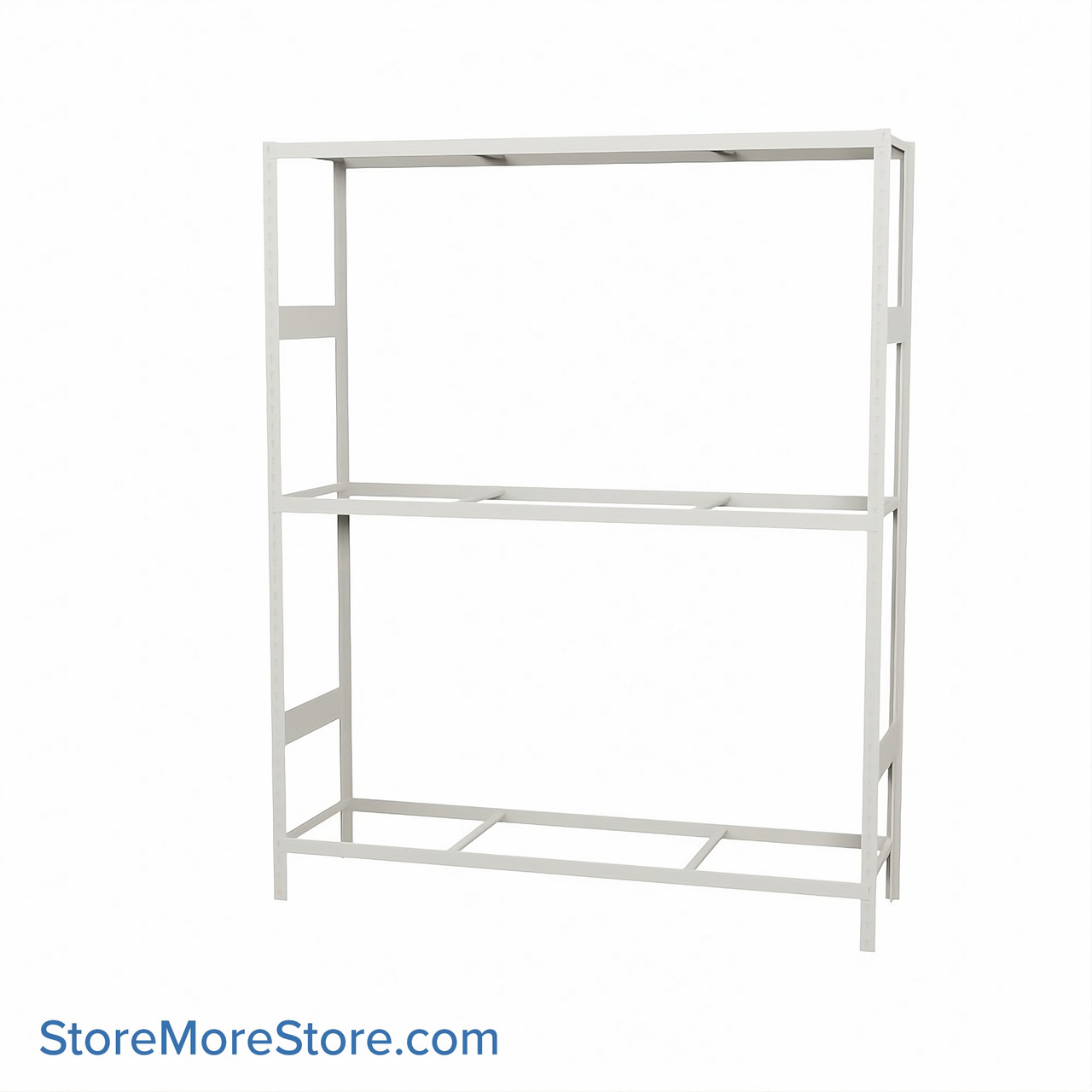 Wide Span Shelving, 60" W x 18" D x 75" H, Open - Starter, Medium-Duty (14-Gauge), No Decking, 3 Adjustable Levels