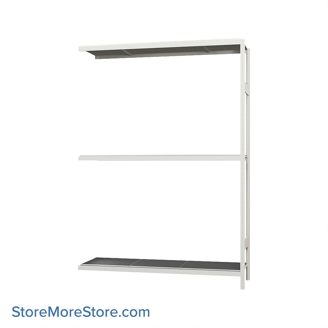 Wide Span Shelving, 60" W x 18" D x 87" H, Open - Adder, Medium-Duty (14-Gauge), Steel, 3 Adjustable Levels