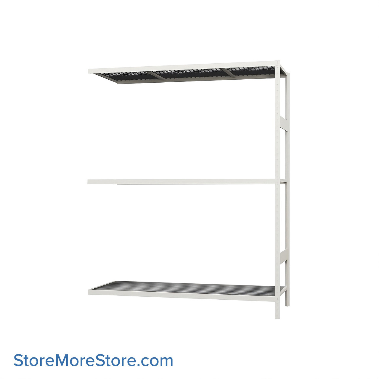 Wide Span Shelving, 60" W x 24" D x 75" H, Open - Adder, Medium-Duty (14-Gauge), Wire, 3 Adjustable Levels