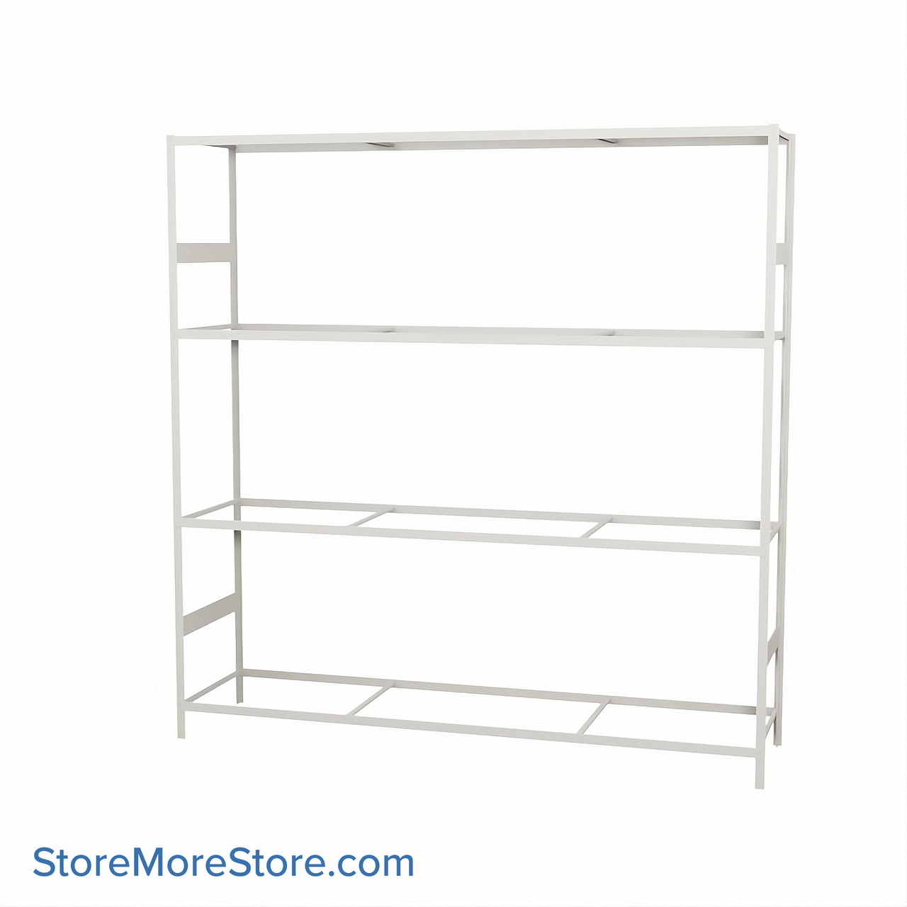 Wide Span Shelving, 96" W x 24" D x 99" H, Open - Starter, Heavy-Duty (12-Gauge), No Decking, 4 Adjustable Levels