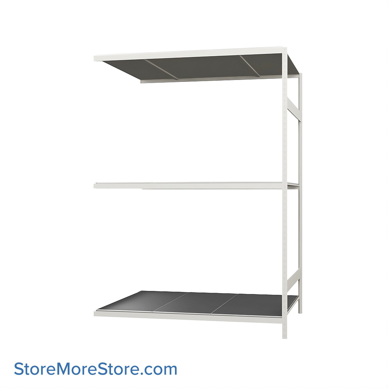 Wide Span Shelving, 60" W x 48" D x 99" H, Open - Adder, Medium-Duty (14-Gauge), Steel, 4 Adjustable Levels