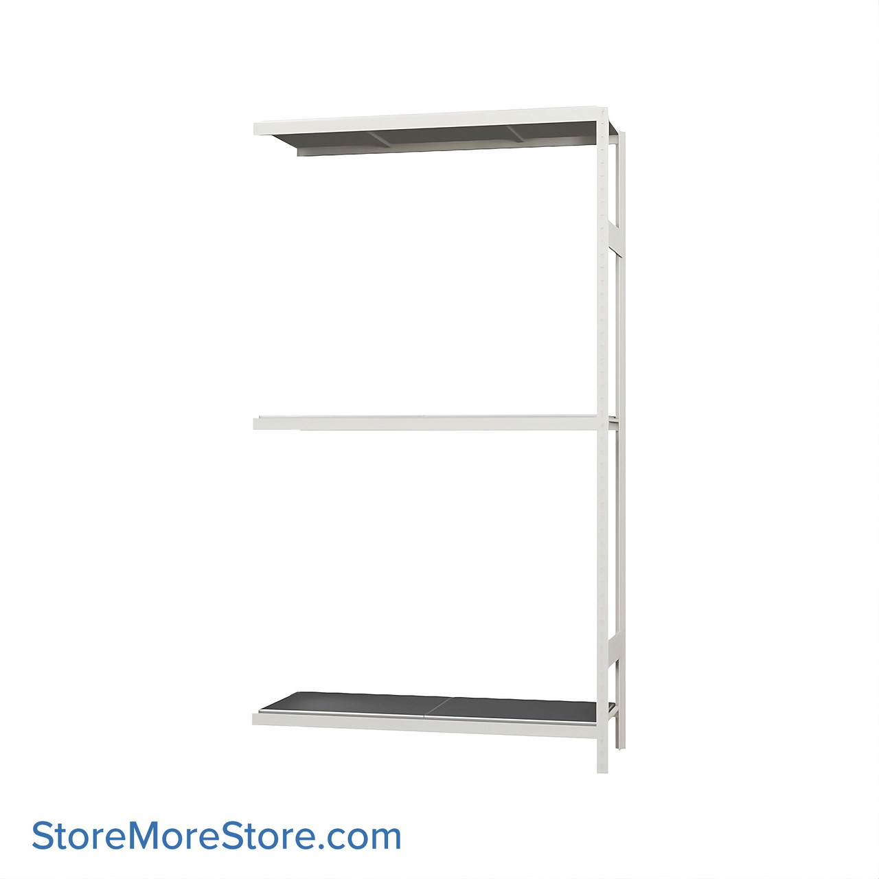 Wide Span Shelving, 48" W x 18" D x 87" H, Open - Adder, Medium-Duty (14-Gauge), Steel, 3 Adjustable Levels