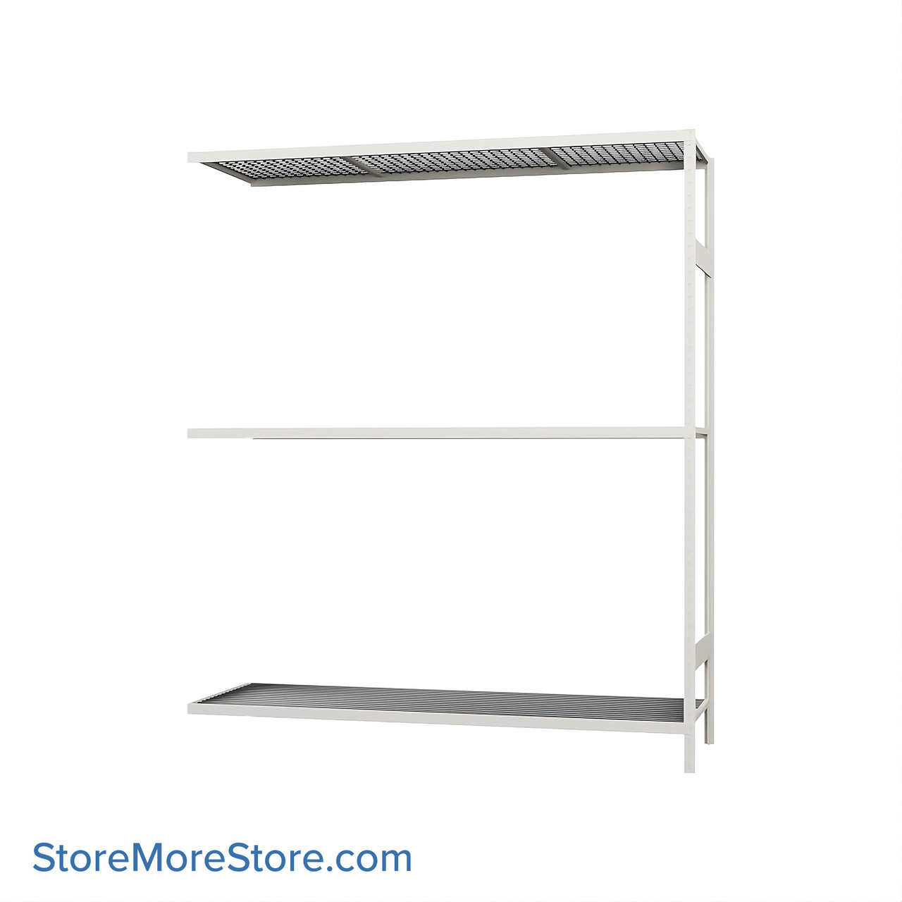 Wide Span Shelving, 72" W x 24" D x 87" H, Open - Adder, Medium-Duty (14-Gauge), Wire, 3 Adjustable Levels