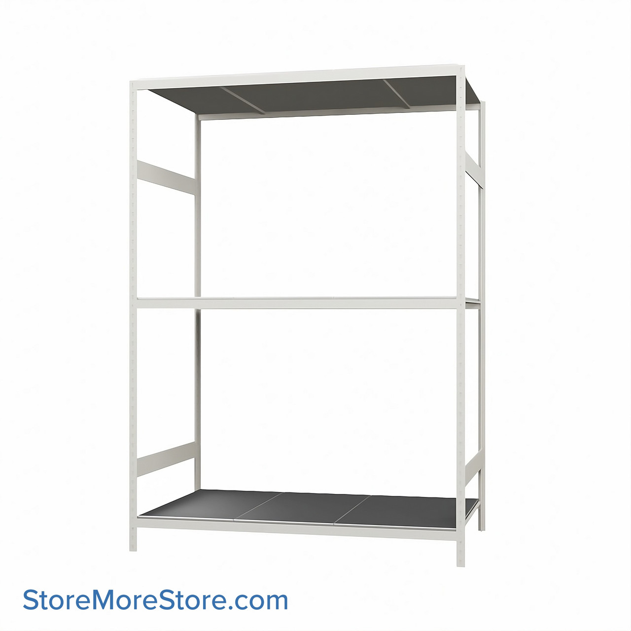 Wide Span Shelving, 60" W x 36" D x 87" H, Open - Starter, Medium-Duty (14-Gauge), Steel, 3 Adjustable Levels