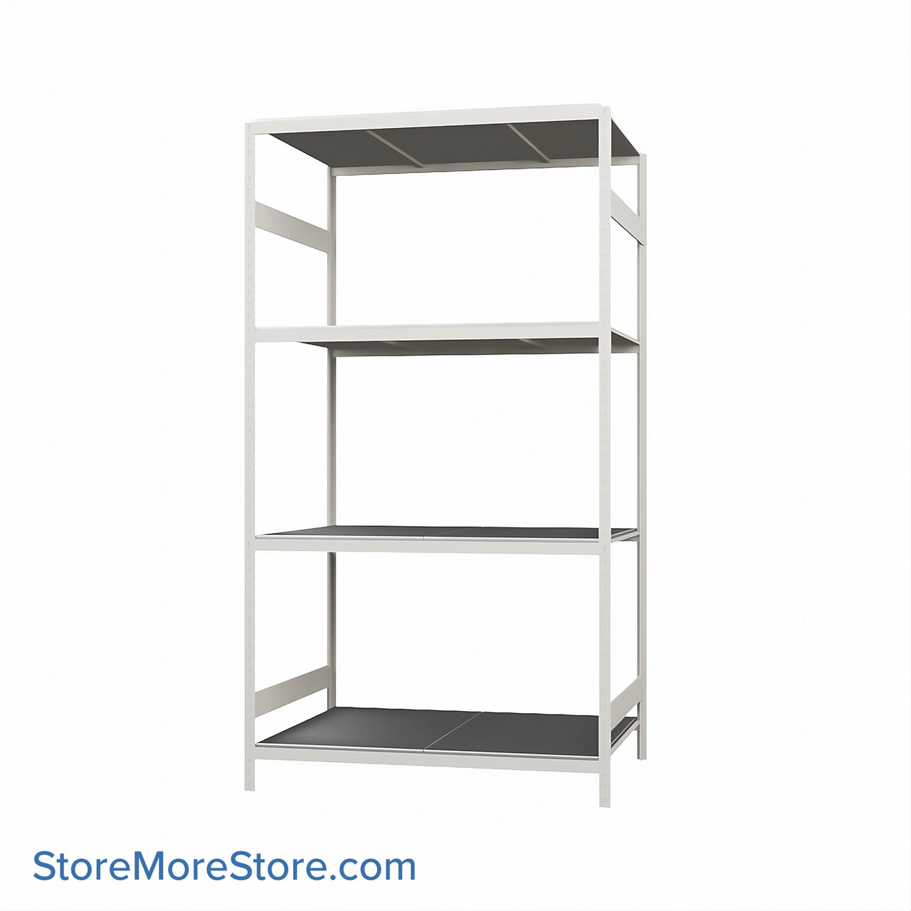 Wide Span Shelving, 48" W x 36" D x 87" H, Open - Starter, Medium-Duty (14-Gauge), Steel, 4 Adjustable Levels