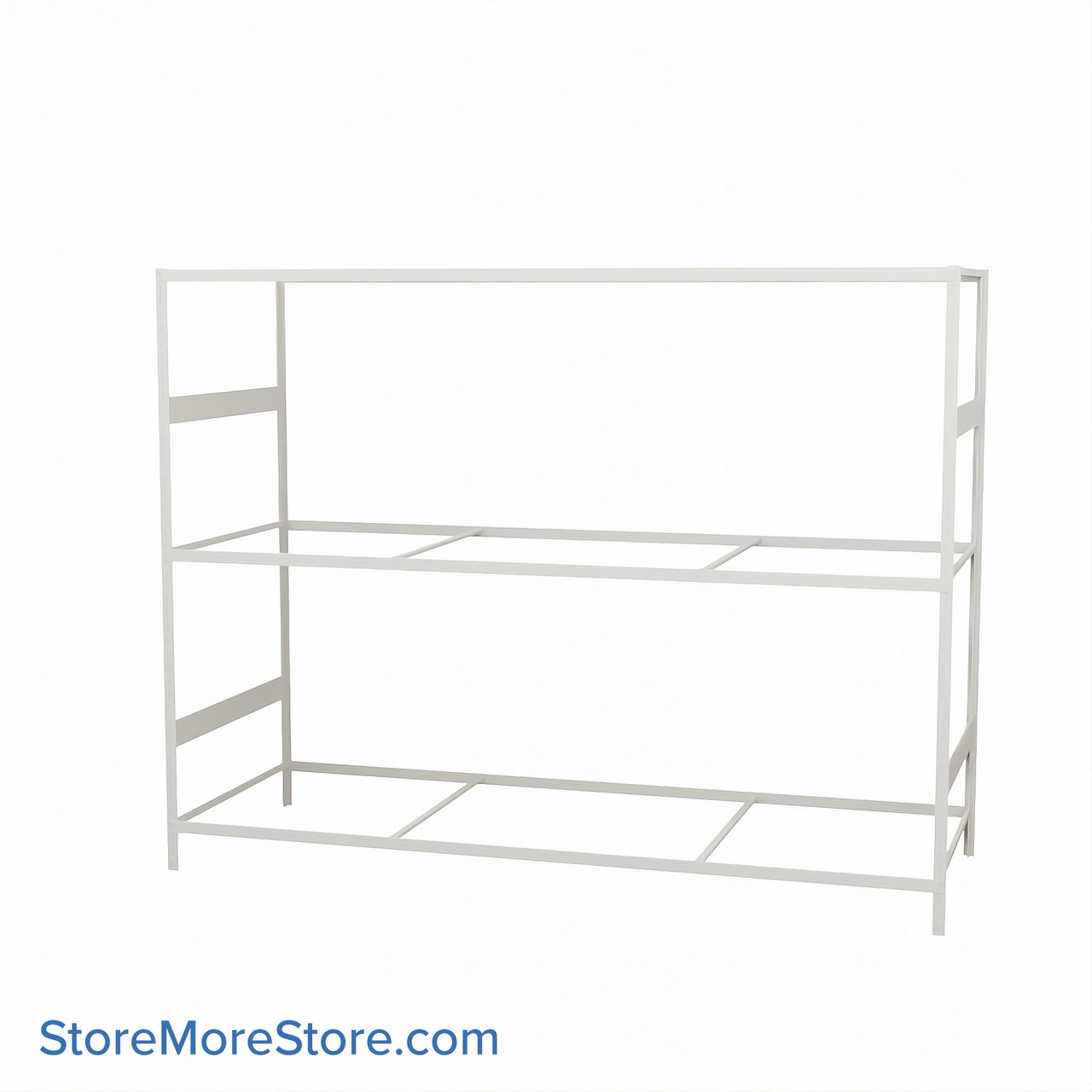 Wide Span Shelving, 96" W x 36" D x 75" H, Open - Starter, Heavy-Duty (12-Gauge), No Decking, 3 Adjustable Levels