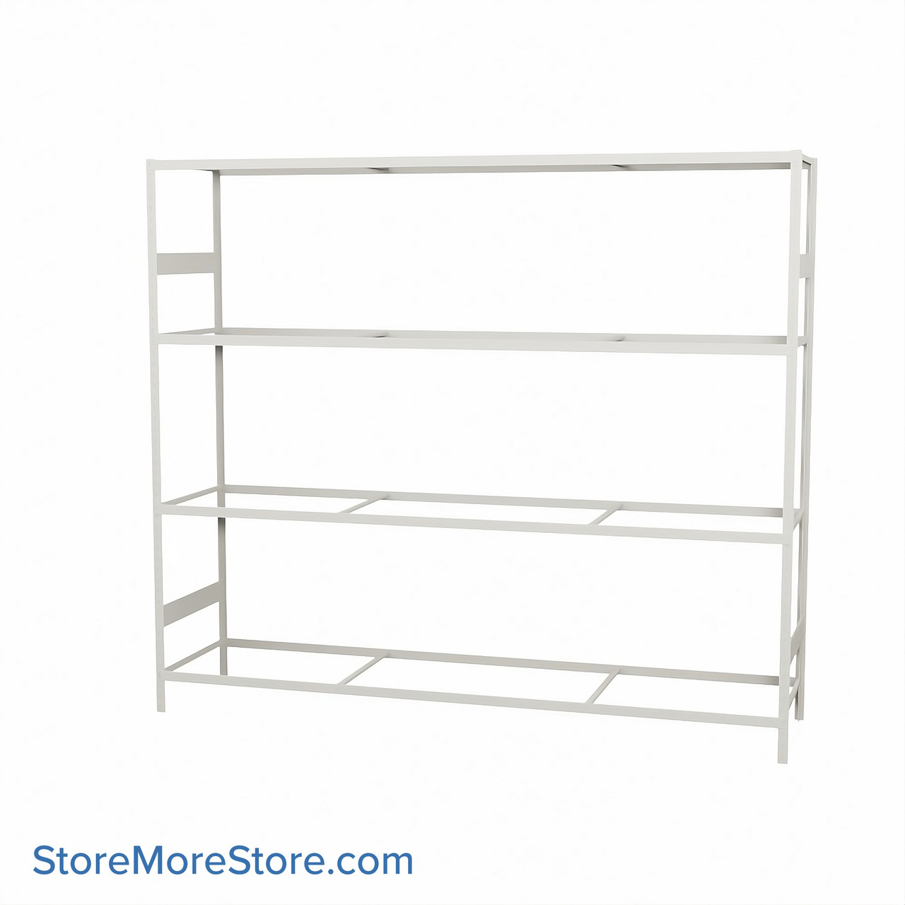 Wide Span Shelving, 96.5" W x 24" D x 87" H, Open - Starter, Heavy-Duty (12-Gauge), No Decking, 4 Adjustable Levels