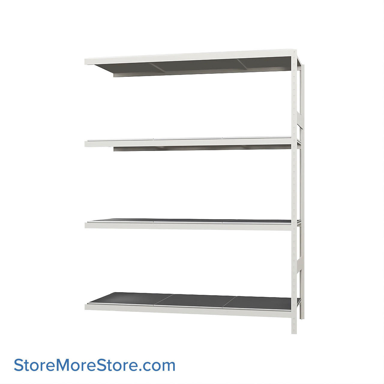 Wide Span Shelving, 60" W x 24" D x 75" H, Open - Adder, Medium-Duty (14-Gauge), Steel, 4 Adjustable Levels