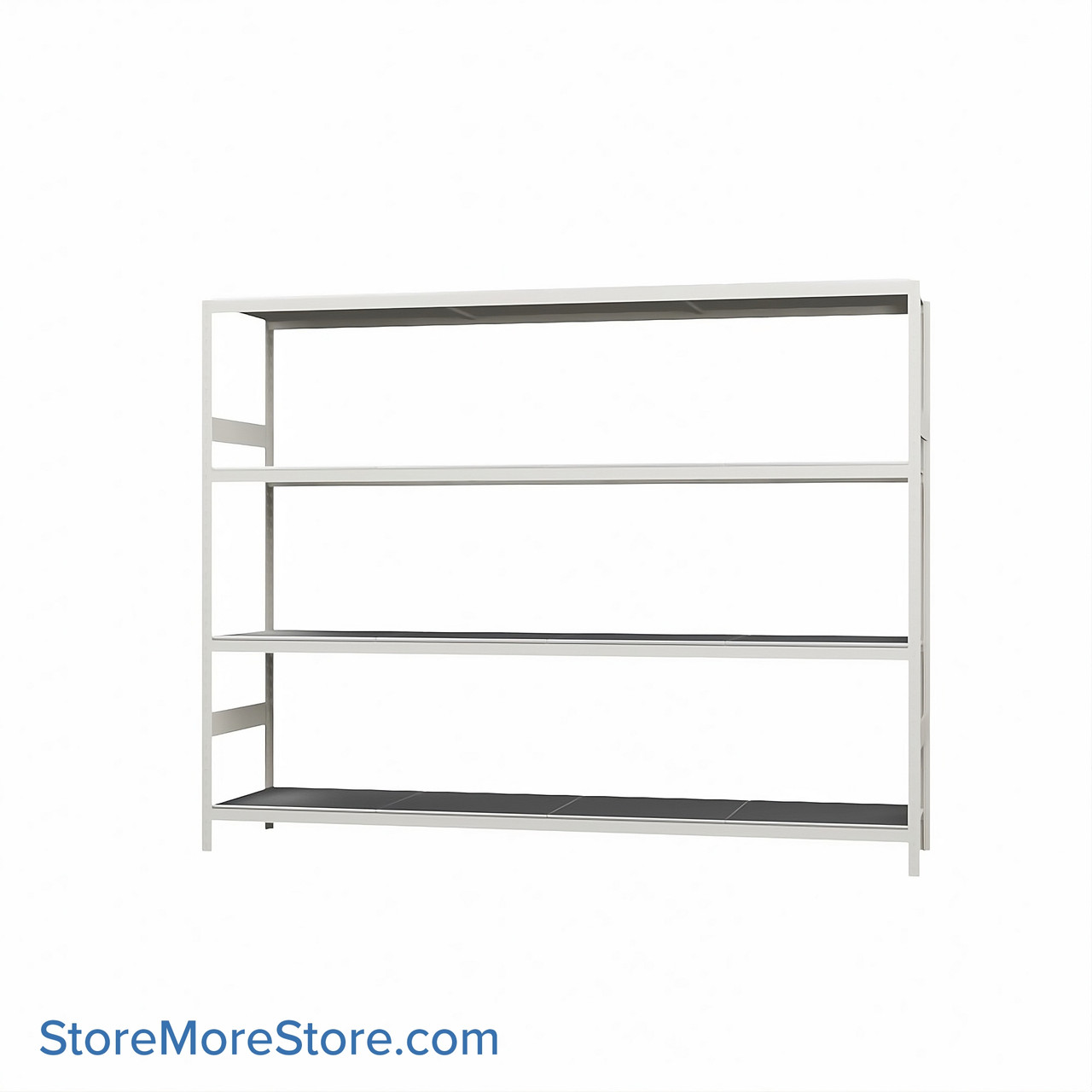 Wide Span Shelving, 96" W x 24" D x 75" H, Open - Starter, Heavy-Duty (12-Gauge), Steel, 4 Adjustable Levels