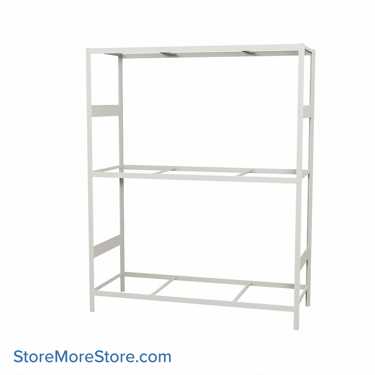 Wide Span Shelving, 60" W x 24" D x 75" H, Open - Starter, Medium-Duty (14-Gauge), No Decking, 3 Adjustable Levels