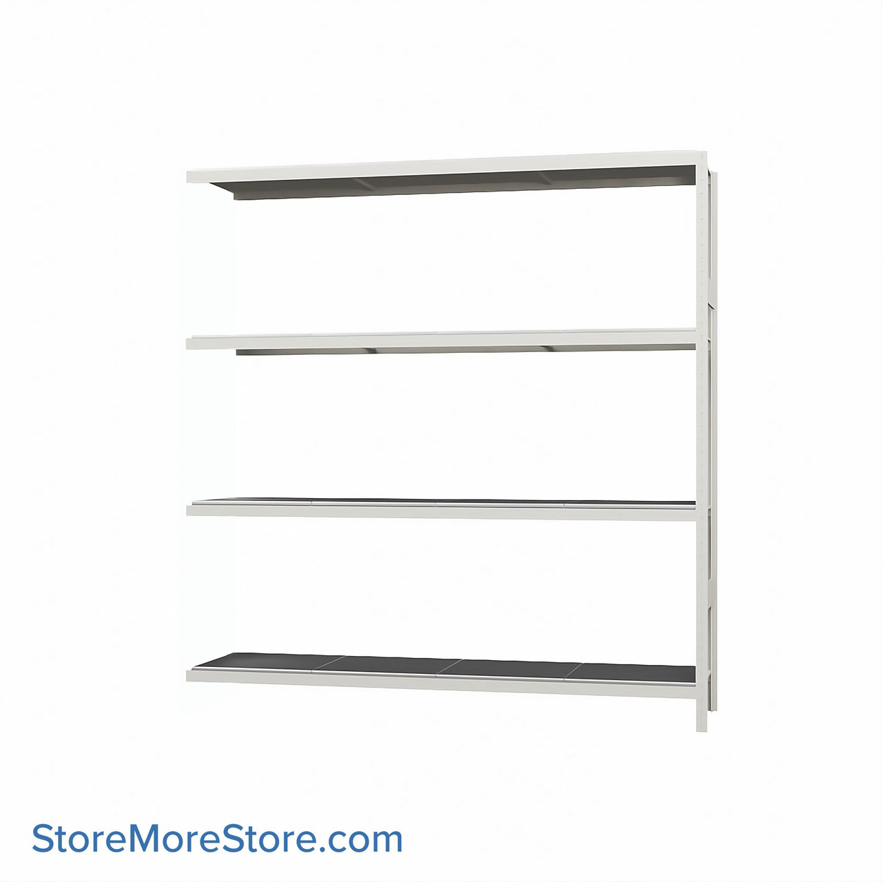 Wide Span Shelving, 72" W x 18" D x 75" H, Open - Adder, Heavy-Duty (12-Gauge), Steel, 3 Adjustable Levels