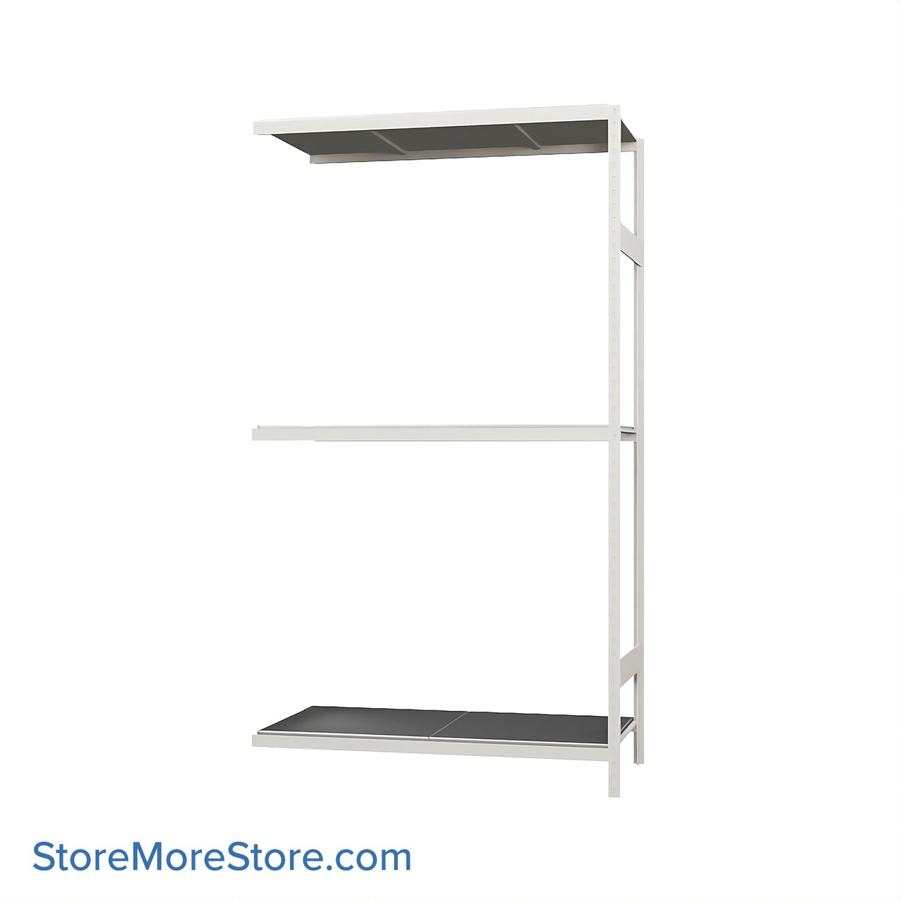 Wide Span Shelving, 48" W x 24" D x 87" H, Open - Adder, Medium-Duty (14-Gauge), Steel, 3 Adjustable Levels