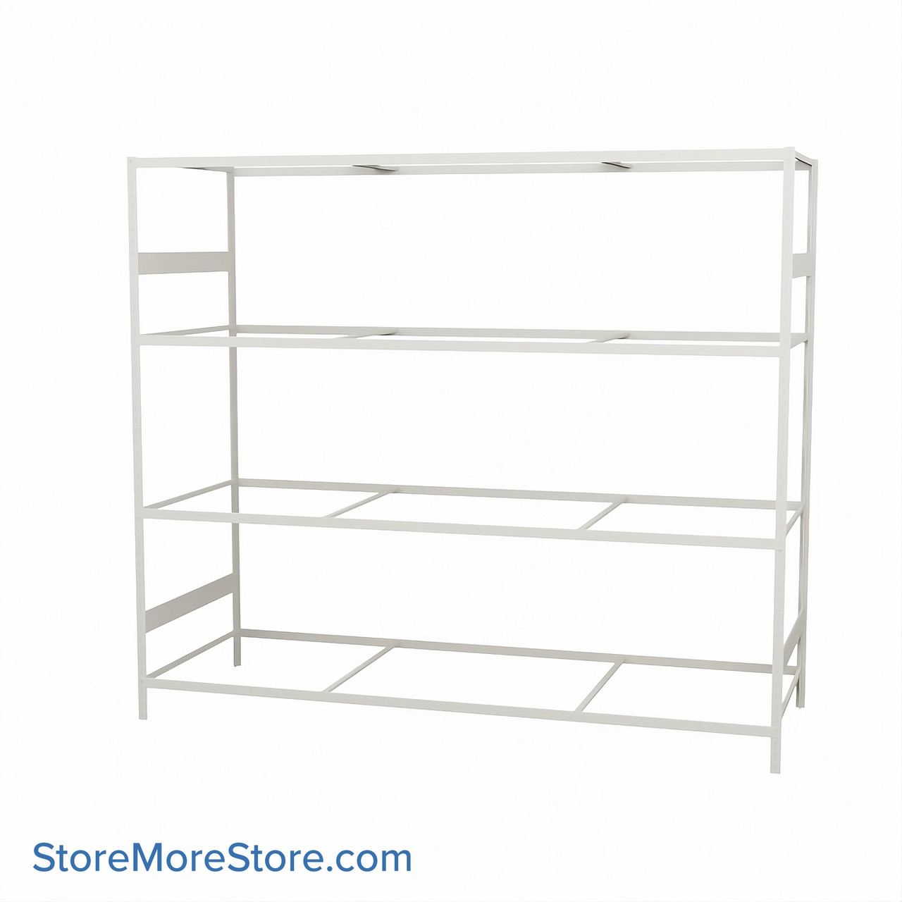 Wide Span Shelving, 96" W x 36" D x 87" H, Open - Starter, Heavy-Duty (12-Gauge), No Decking, 4 Adjustable Levels