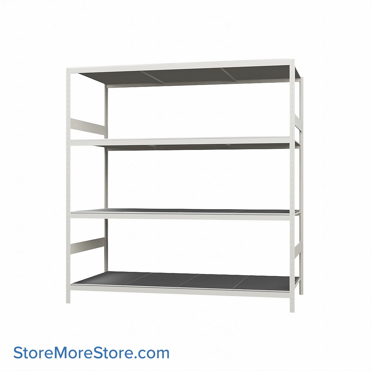 Wide Span Shelving, 72" W x 36" D x 75" H, Open - Starter, Heavy-Duty (12-Gauge), Steel, 3 Adjustable Levels