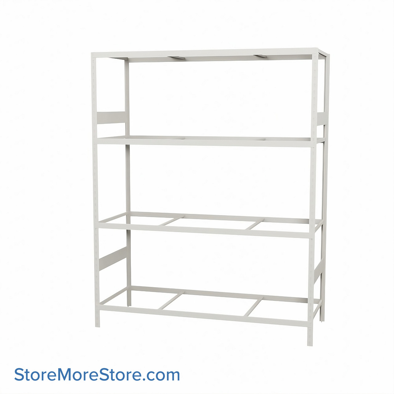 Wide Span Shelving, 60" W x 24" D x 75" H, Open - Starter, Medium-Duty (14-Gauge), No Decking, 4 Adjustable Levels