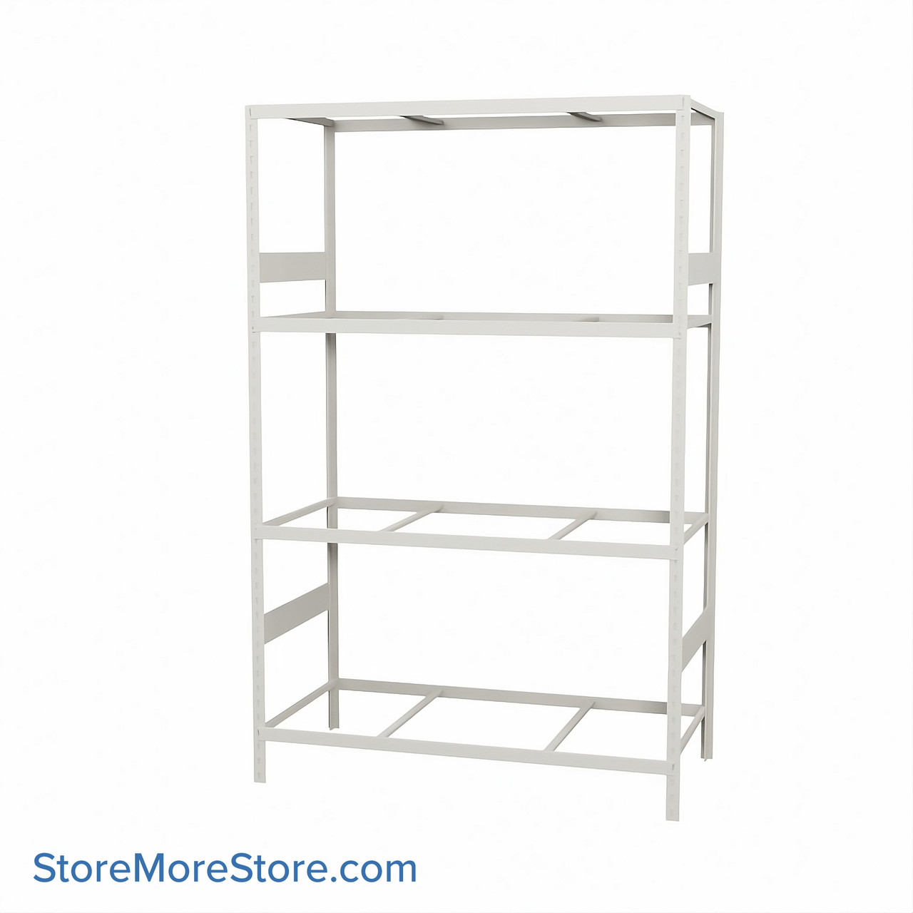 Wide Span Shelving, 48" W x 24" D x 75" H, Open - Starter, Medium-Duty (14-Gauge), No Decking, 4 Adjustable Levels
