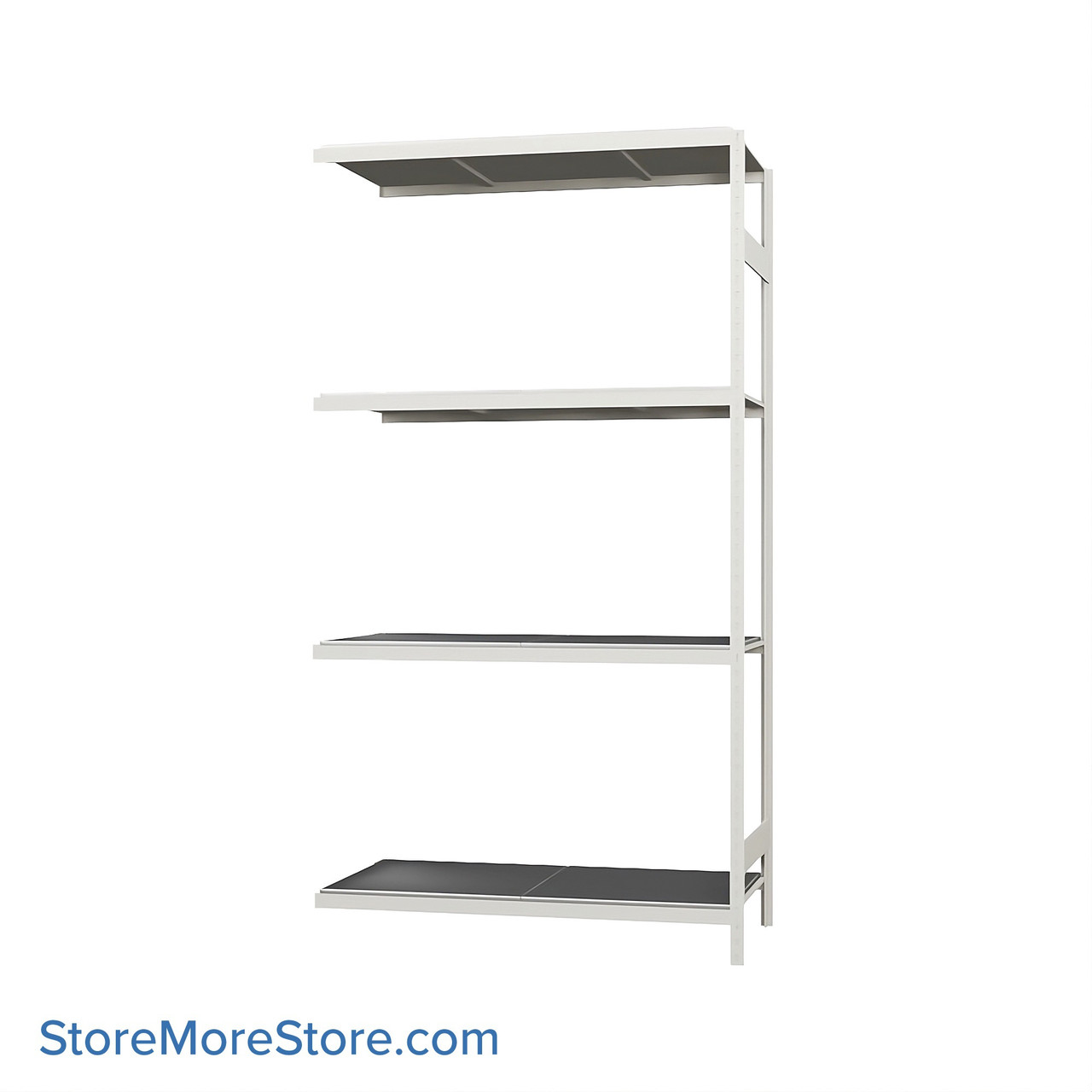 Wide Span Shelving, 48" W x 24" D x 87" H, Open - Adder, Medium-Duty (14-Gauge), Steel, 4 Adjustable Levels