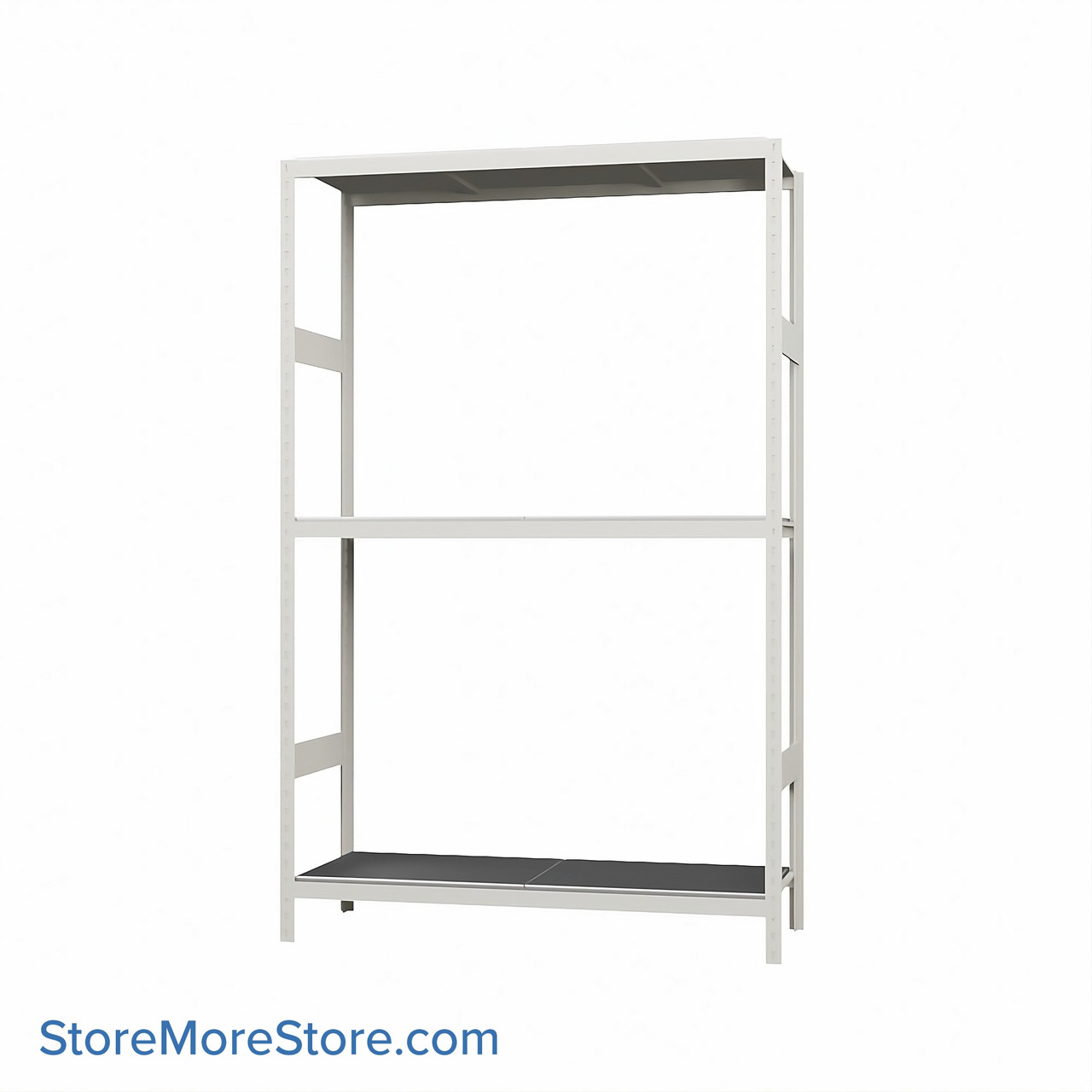 Wide Span Shelving, 48" W x 18" D x 75" H, Open - Starter, Medium-Duty (14-Gauge), Steel, 3 Adjustable Levels