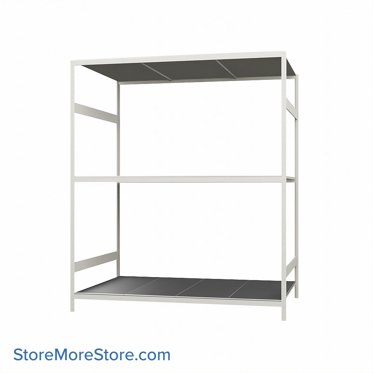 Wide Span Shelving, 72" W x 48" D x 87" H, Open - Starter, Medium-Duty (14-Gauge), Steel, 3 Adjustable Levels