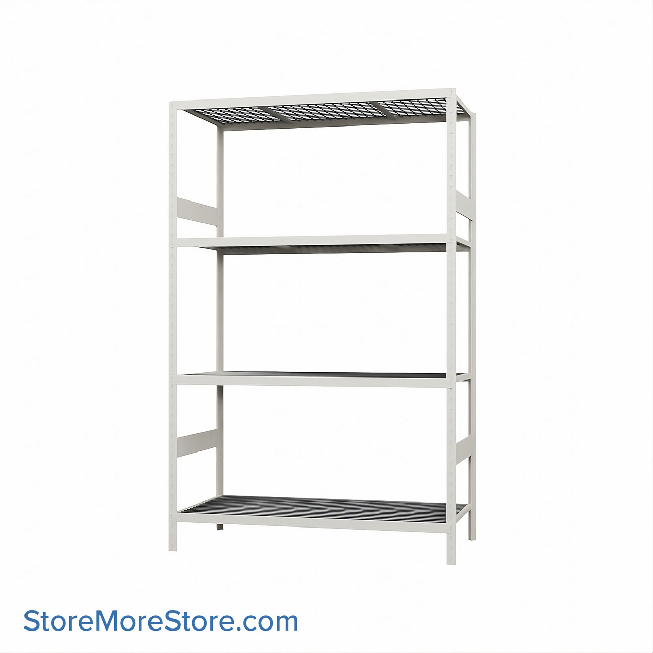 Wide Span Shelving, 48" W x 24" D x 75" H, Open - Starter, Medium-Duty (14-Gauge), Wire, 4 Adjustable Levels