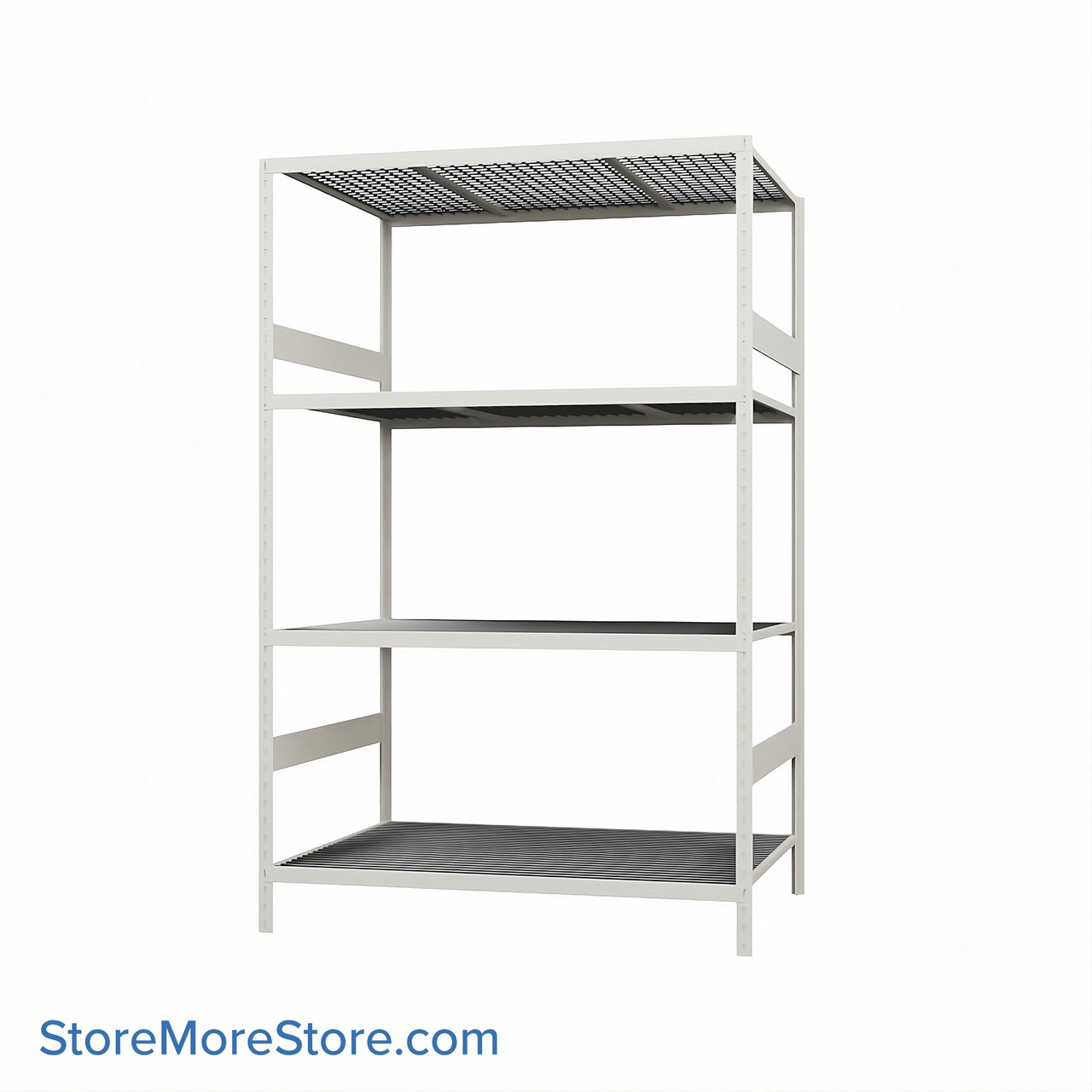 Wide Span Shelving, 48" W x 36" D x 75" H, Open - Starter, Medium-Duty (14-Gauge), Wire, 4 Adjustable Levels