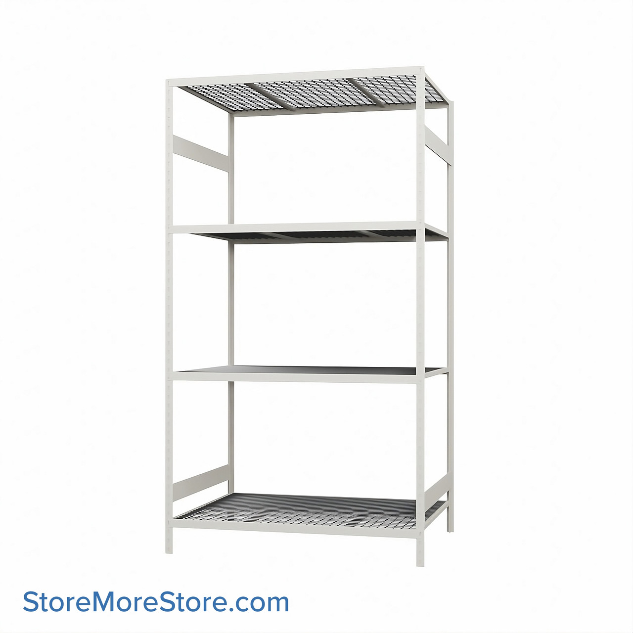 Wide Span Shelving, 48" W x 36" D x 87" H, Open - Starter, Medium-Duty (14-Gauge), Wire, 4 Adjustable Levels