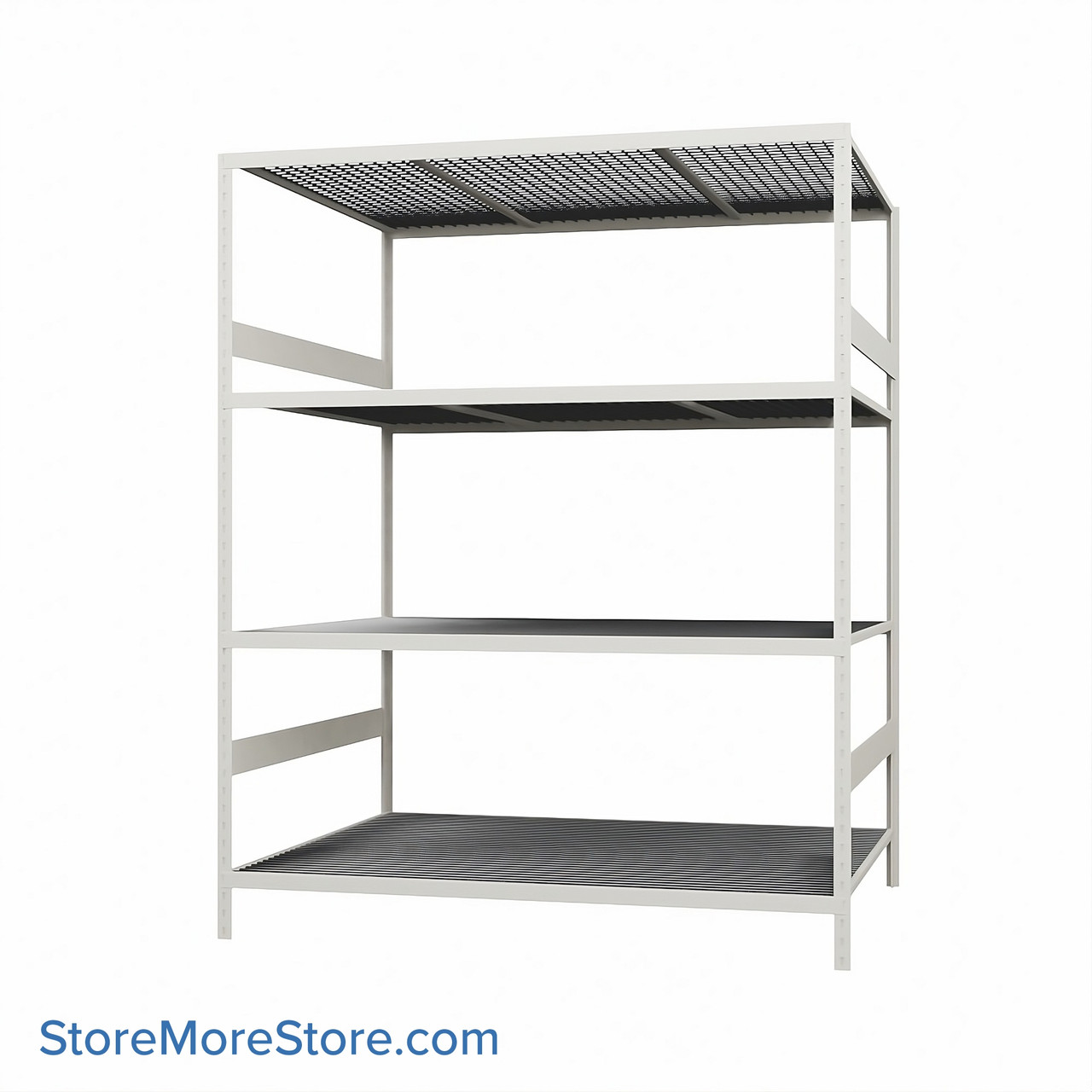 Wide Span Shelving, 60" W x 48" D x 75" H, Open - Starter, Medium-Duty (14-Gauge), Wire, 4 Adjustable Levels