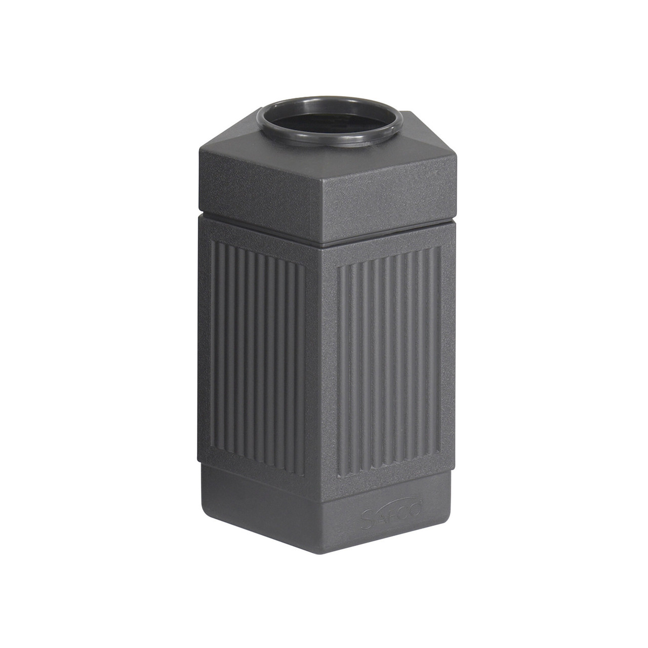 Pentagon Fluted Open Top Trash Can 30 Gallon