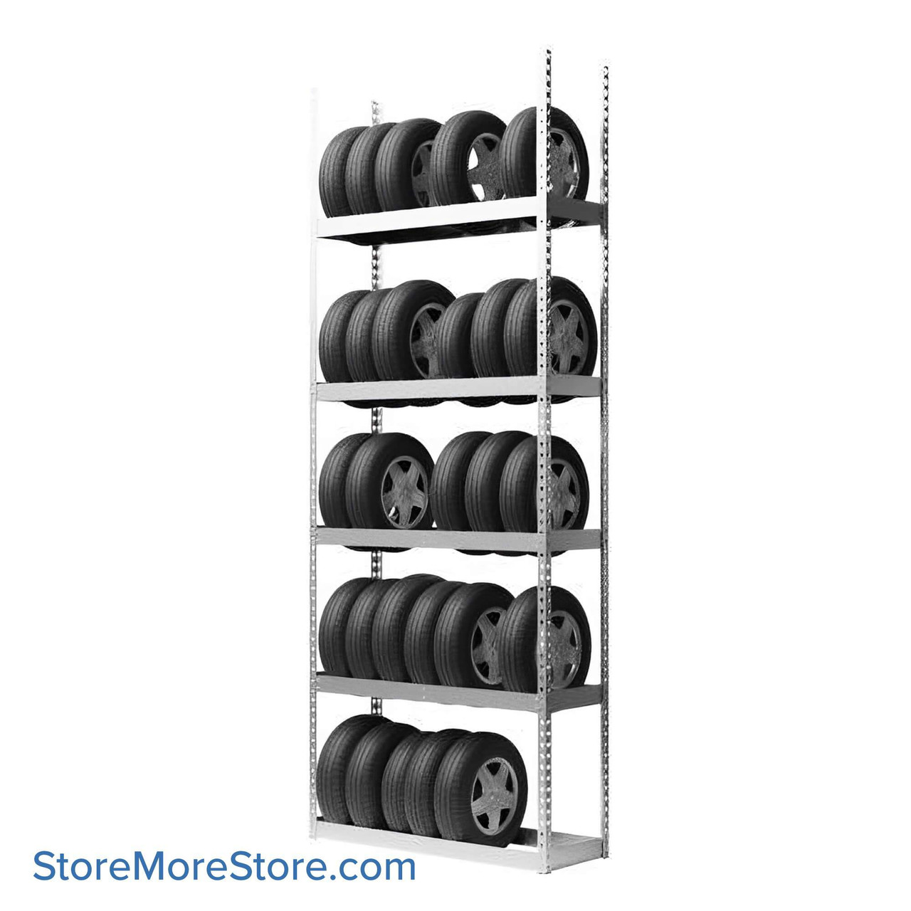 Tire Storage Rack, 60" W x 21" D x 144" H