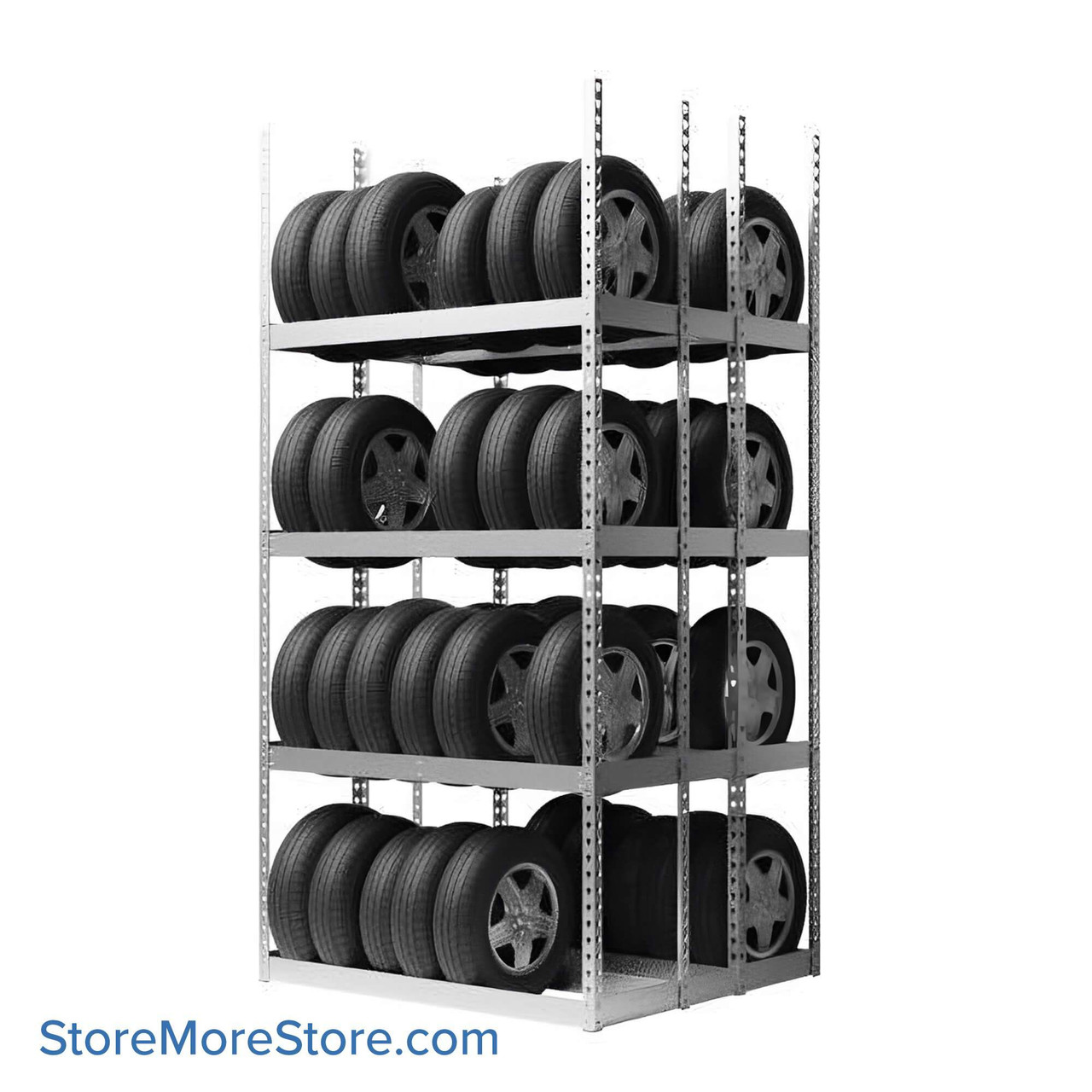 Tire Storage Rack, 60" W x 42" D x 120" H