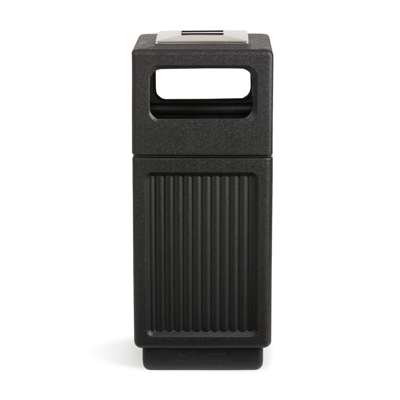 Compact Recessed Panel Trash Can with Ash Urn 15 Gallon