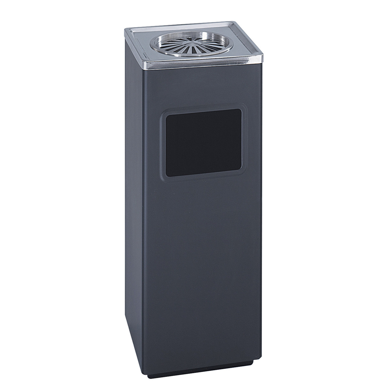 Square Outdoor Trash Can with Ash Urn 3 Gallon