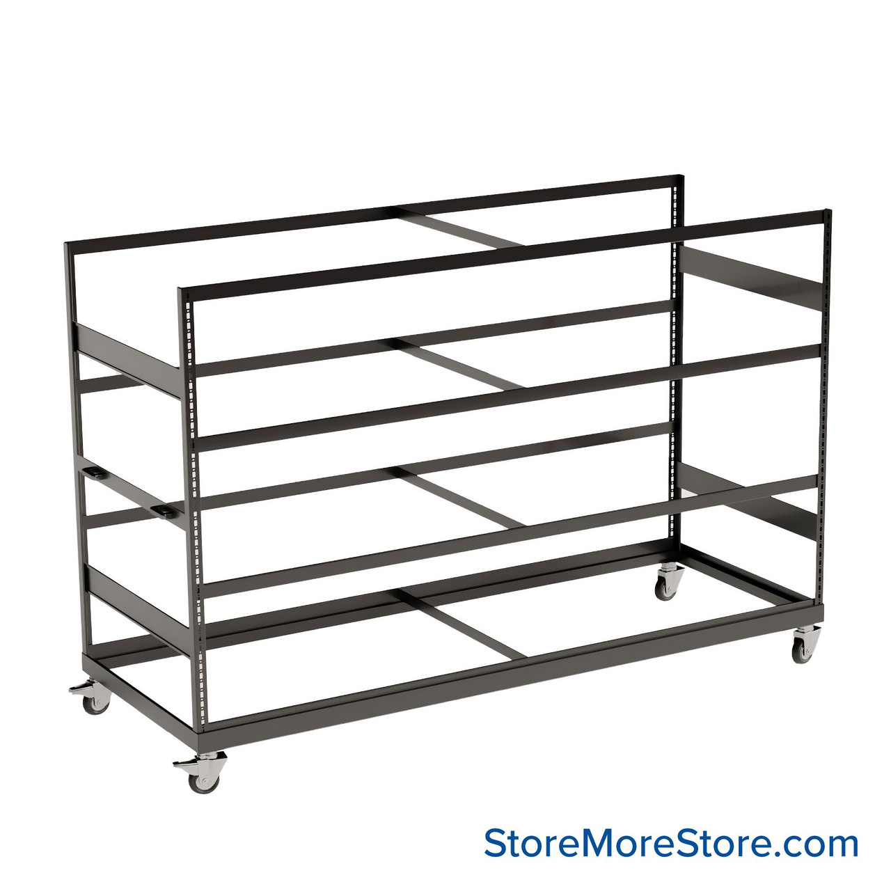 Heavy Duty Shelving on Wheels, 96" W x 36" D x 68.25" H