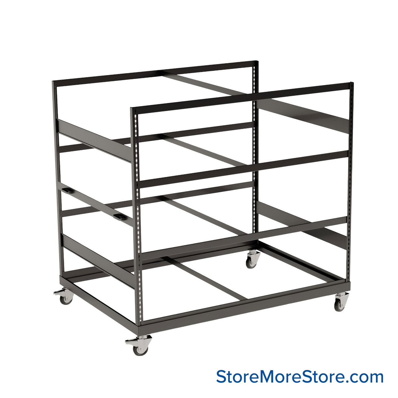 Heavy Duty Shelving on Wheels, 66" W x 48" D x 80.25" H