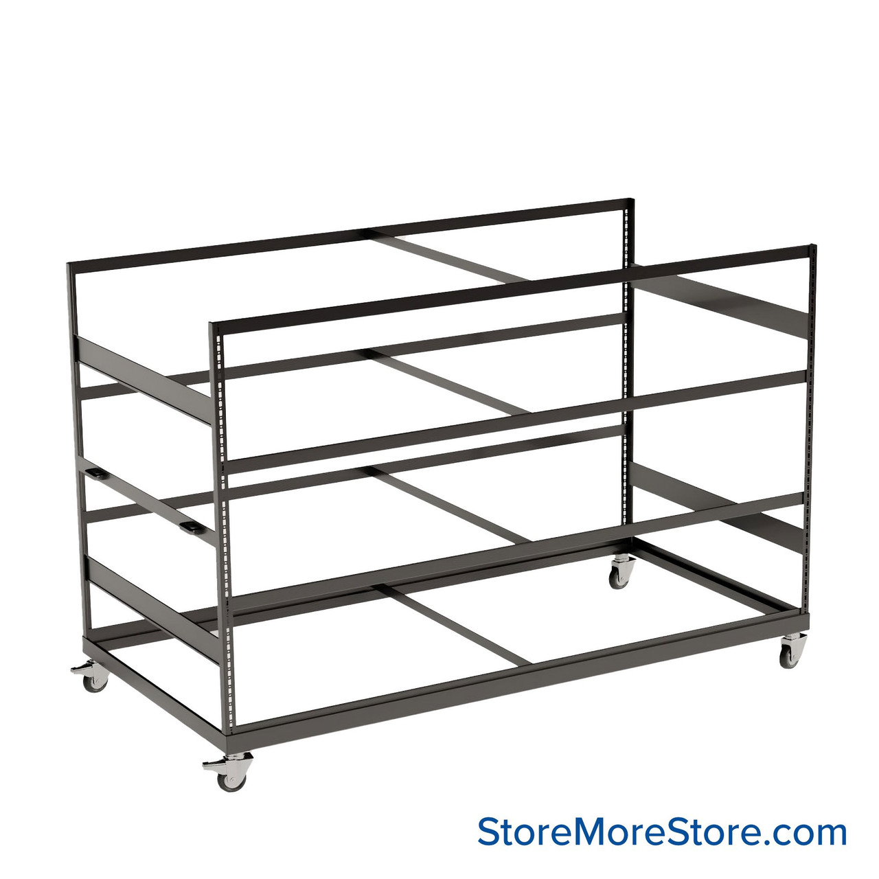 Heavy Duty Shelving on Wheels, 96" W x 48" D x 80.25" H