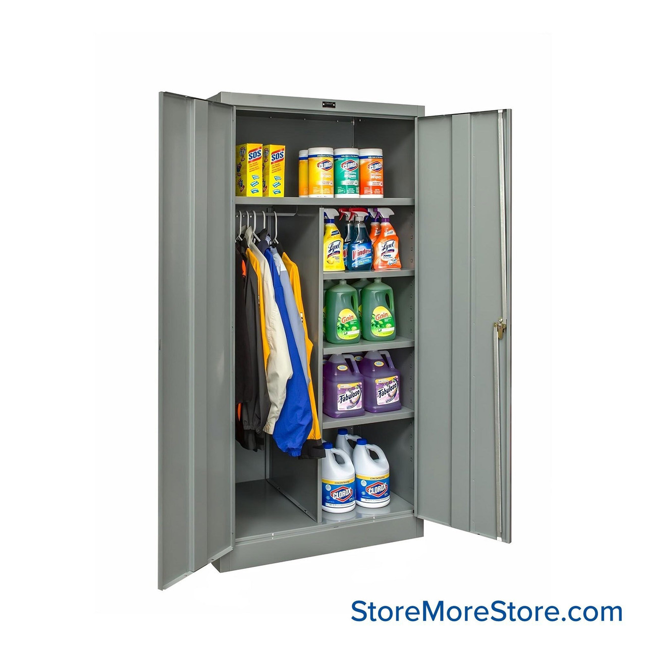 Combination Storage Cabinet, 36" W x 24" D, Assembled