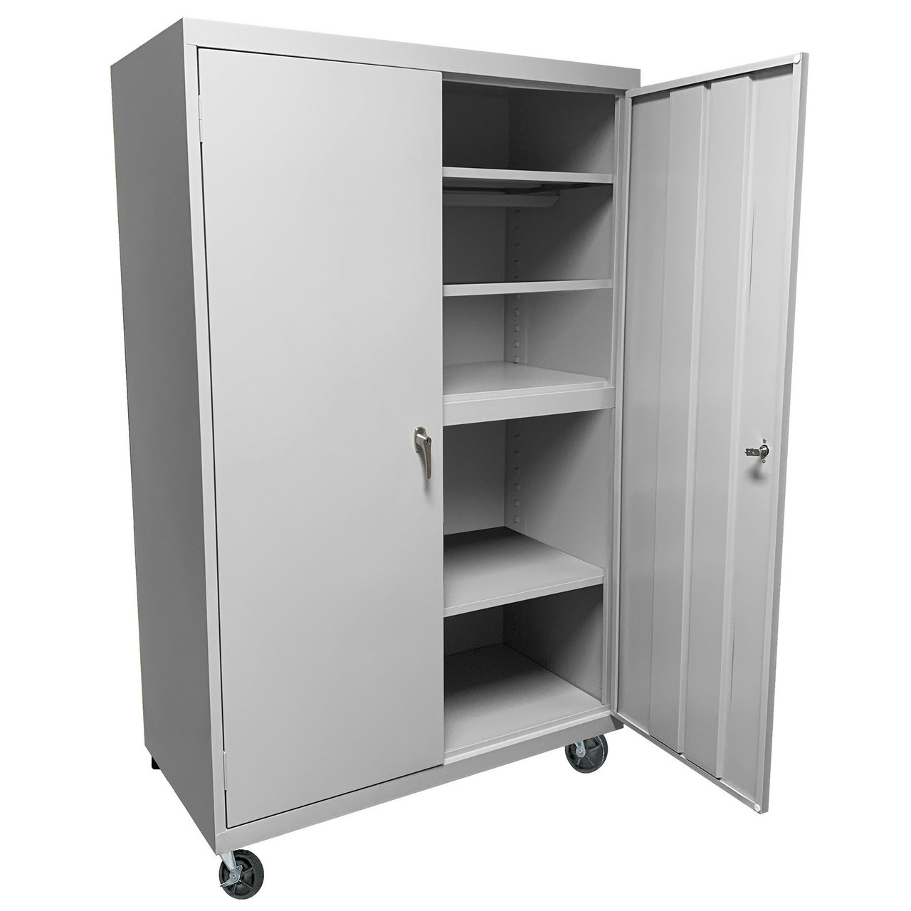 Heavy Duty Mobile Storage Cabinets, 48" W x 18" D x 72" H