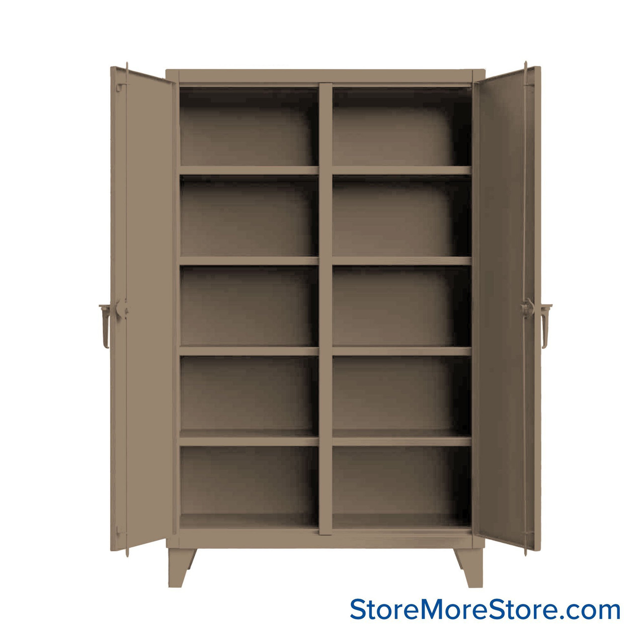 Industrial Cabinet, 48" W x 78" H, Exteme Duty 12-Gauge Steel, No Drawers, Digital Lock