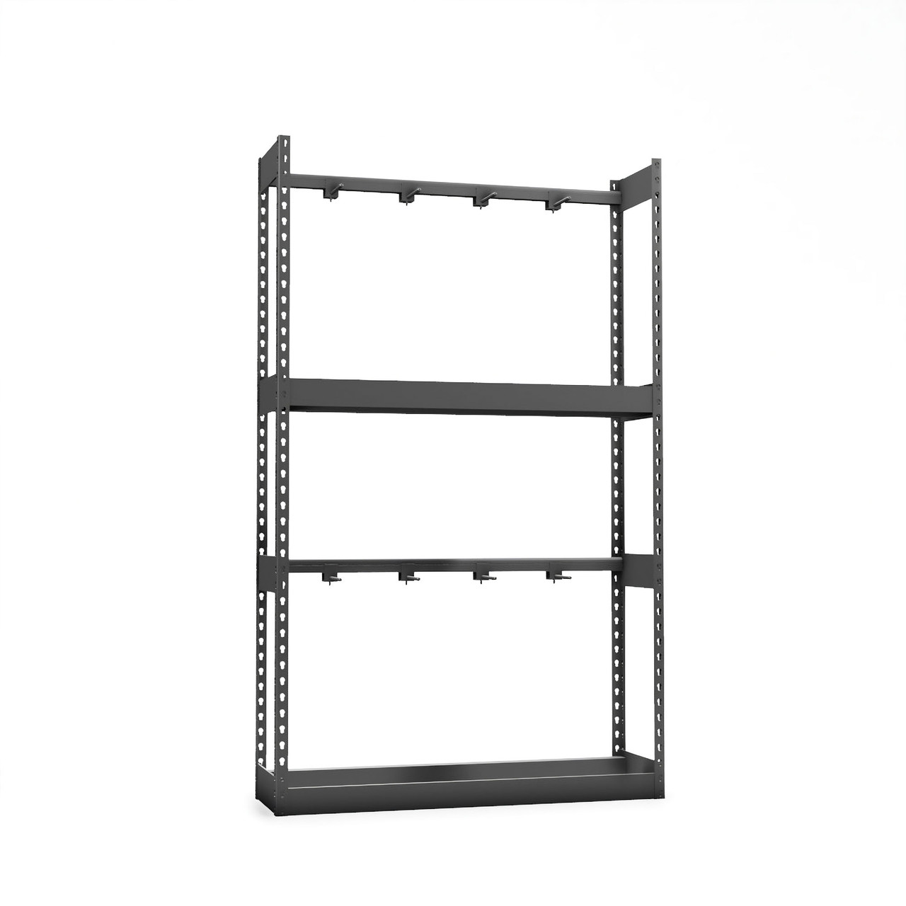 Golf Club Bag Storage, 50" W x 15" D x 82" H, 8 Standard or 6 Pro Bags