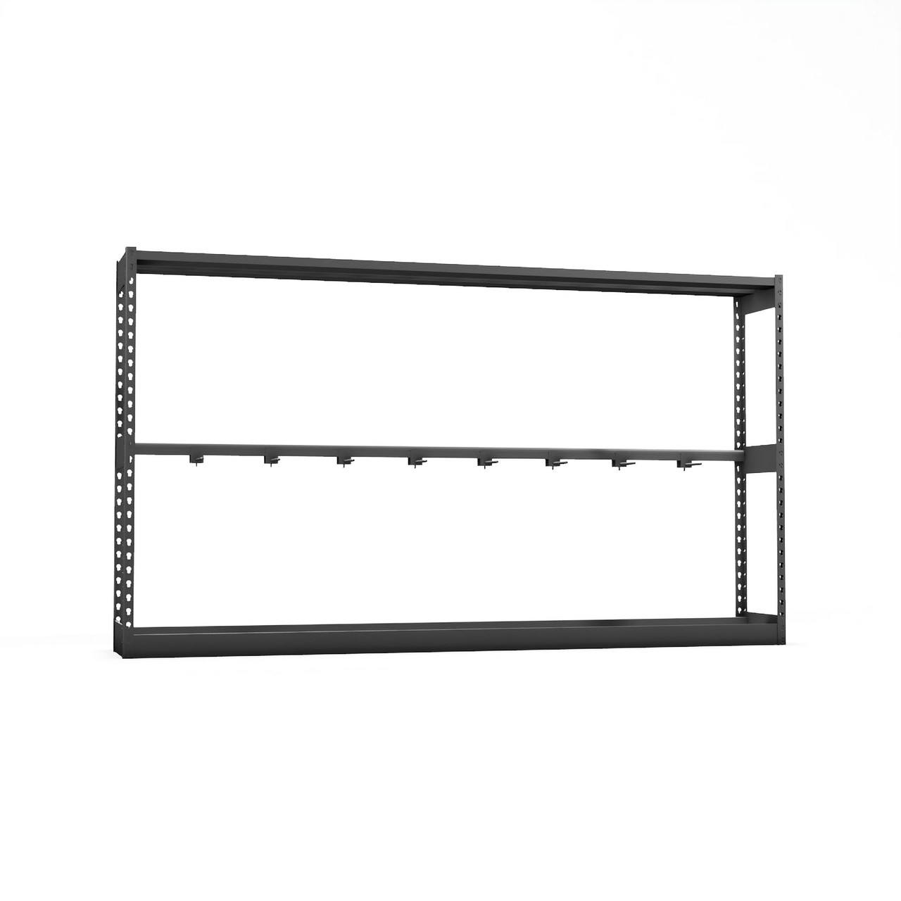 Golf Club Bag Storage, 100" W x 15" D x 57" H, 9 Standard or 7 Pro Bags