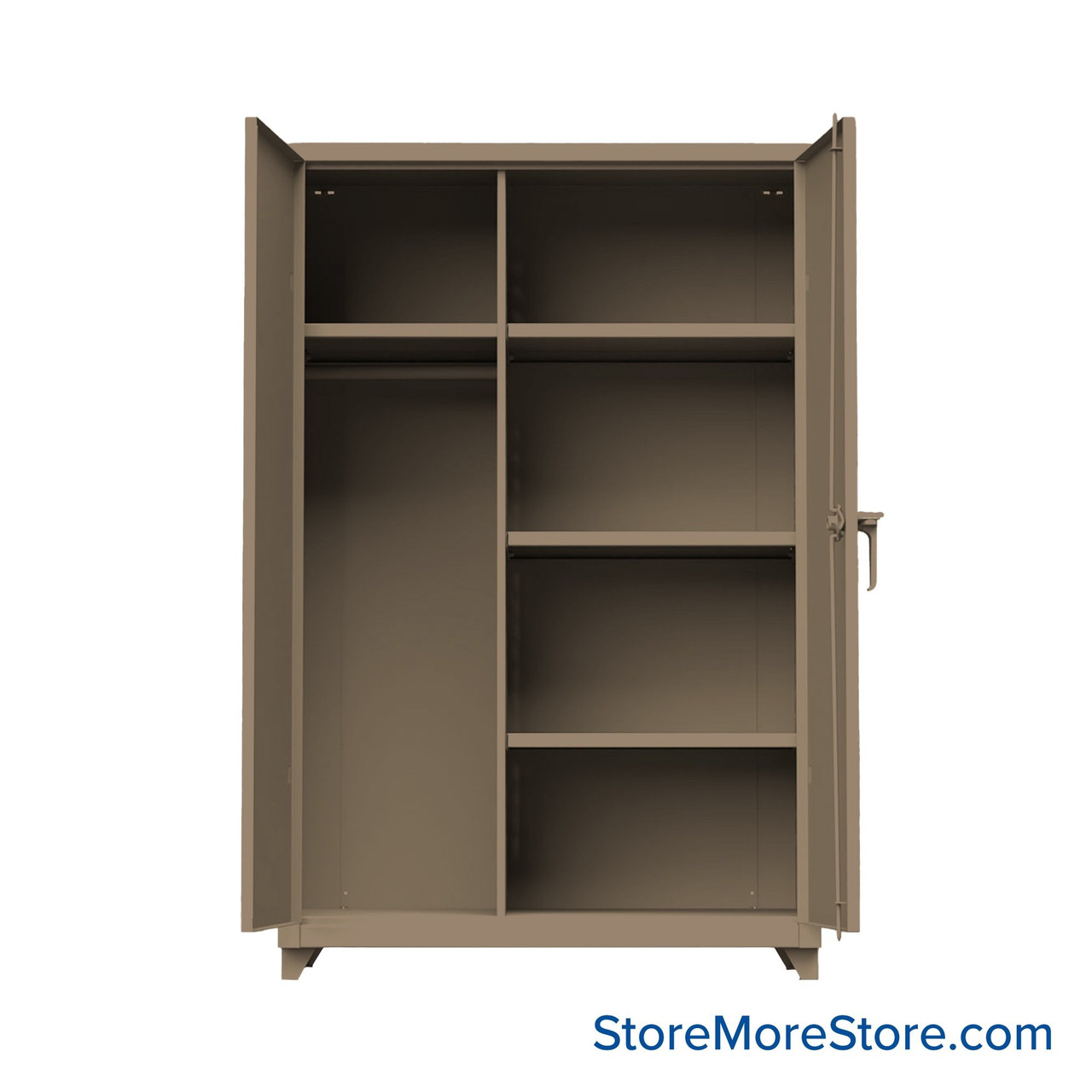 Utility Storage Cabinet, 48" W x 75" H, No Drawers, 4 Shelves, Professional Digital Lock