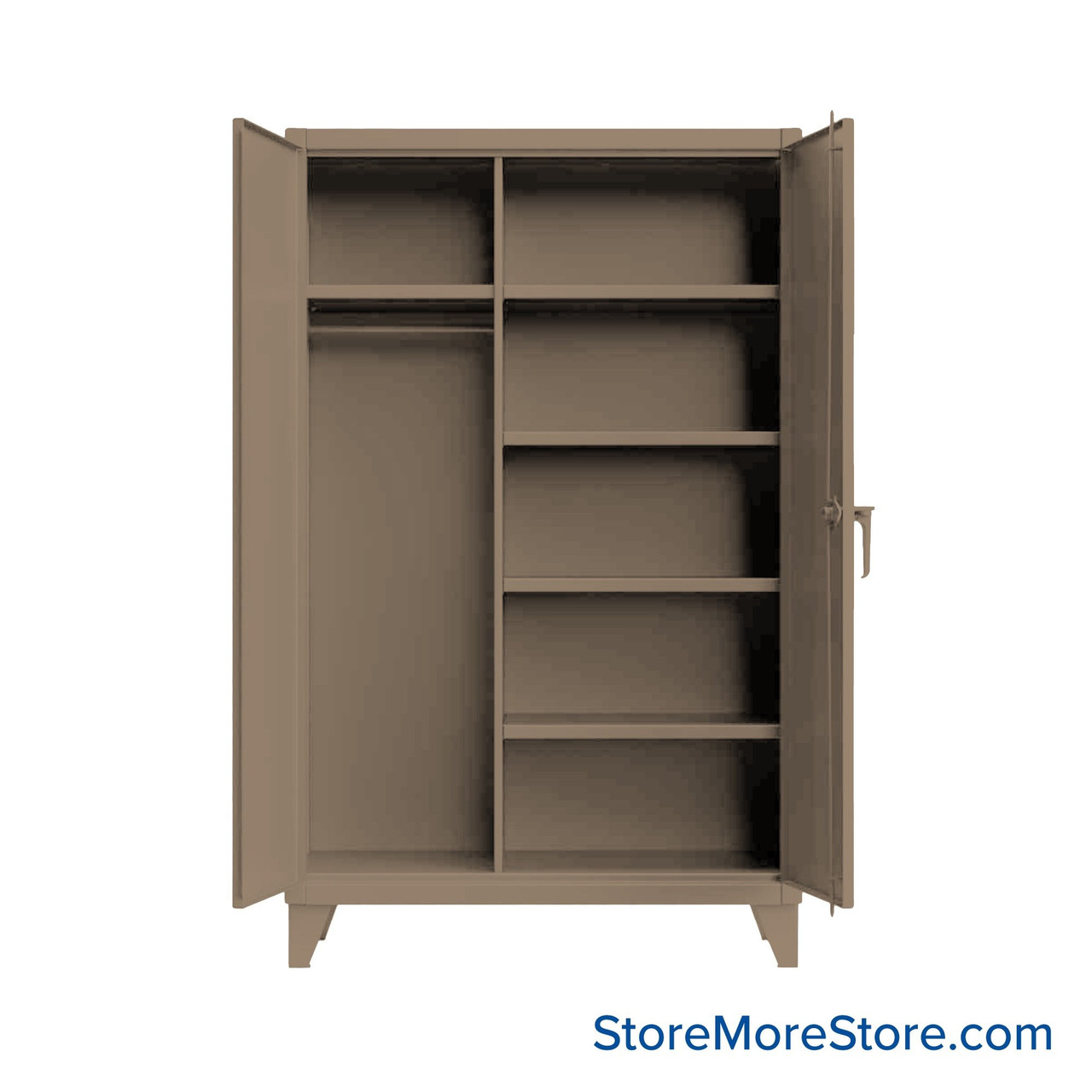 Utility Storage Cabinet, 36" W x 75" H, No Drawers, 5 Shelves, Digital Lock