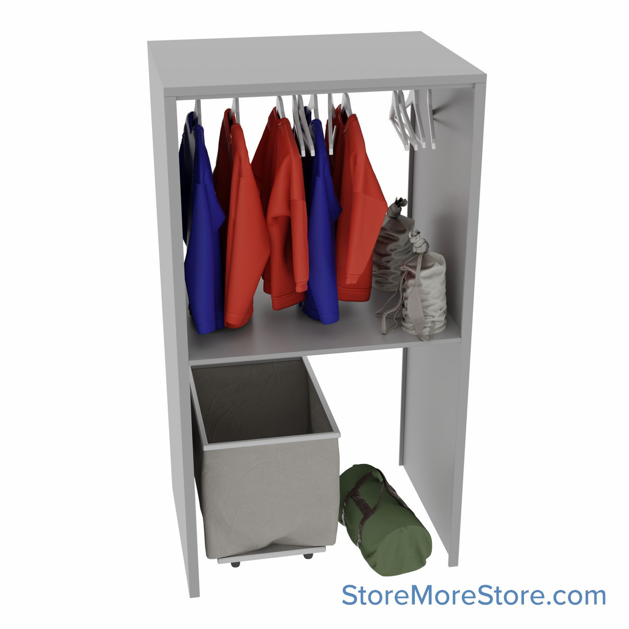 Athletic Shelving, 48" W x 36" D x 88" H