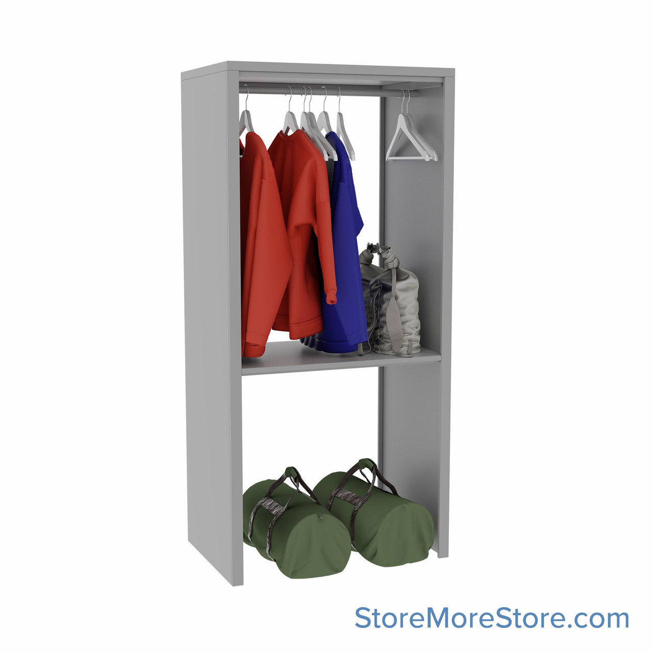 Athletic Shelving, 36" W x 24" D x 88" H