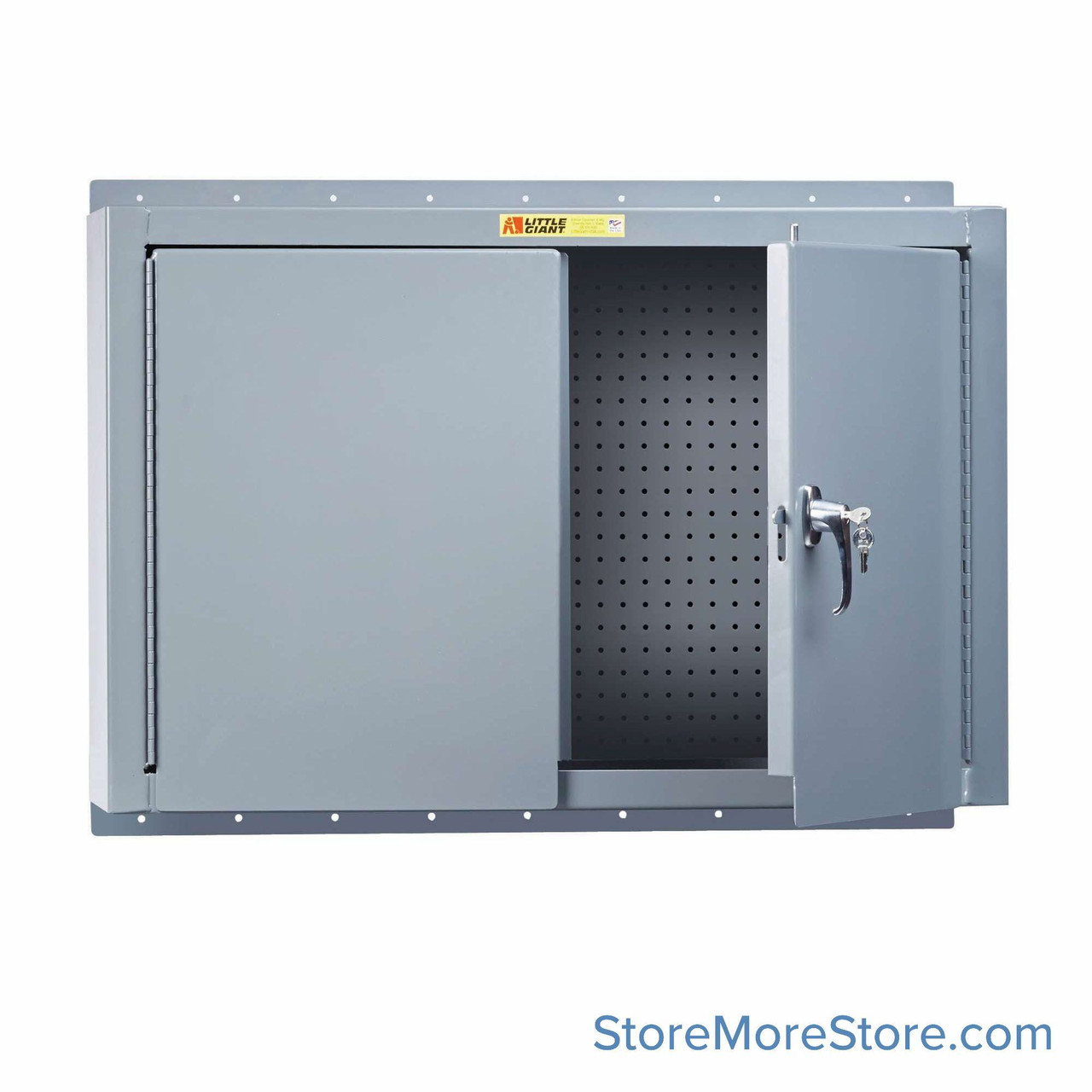 Heavy Duty Wall Cabinet, 36" W, Pegboard Panel