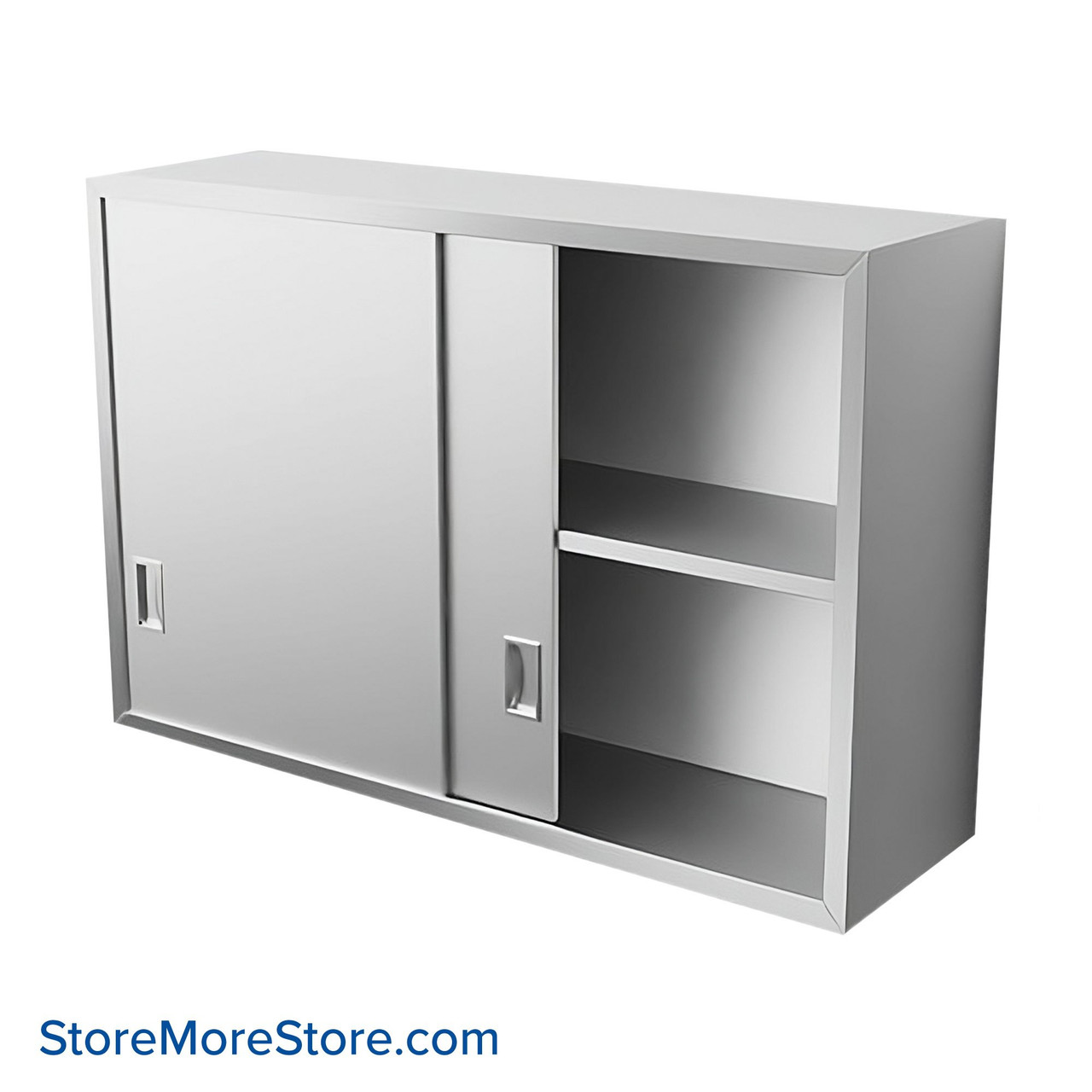 Stainless Steel Wall Cabinet with Doors, 48" W