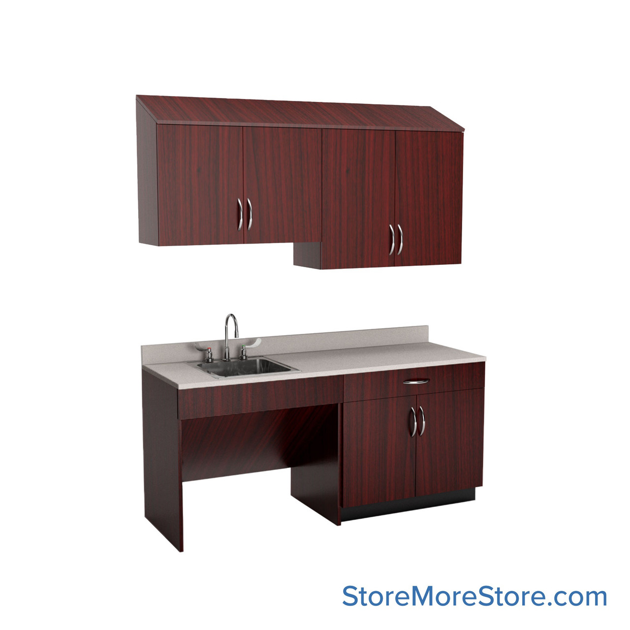 Exam Room Cabinets, 72" W, Includes ADA Accessible, 6" Wide - Option 2 Exam Room Layout
